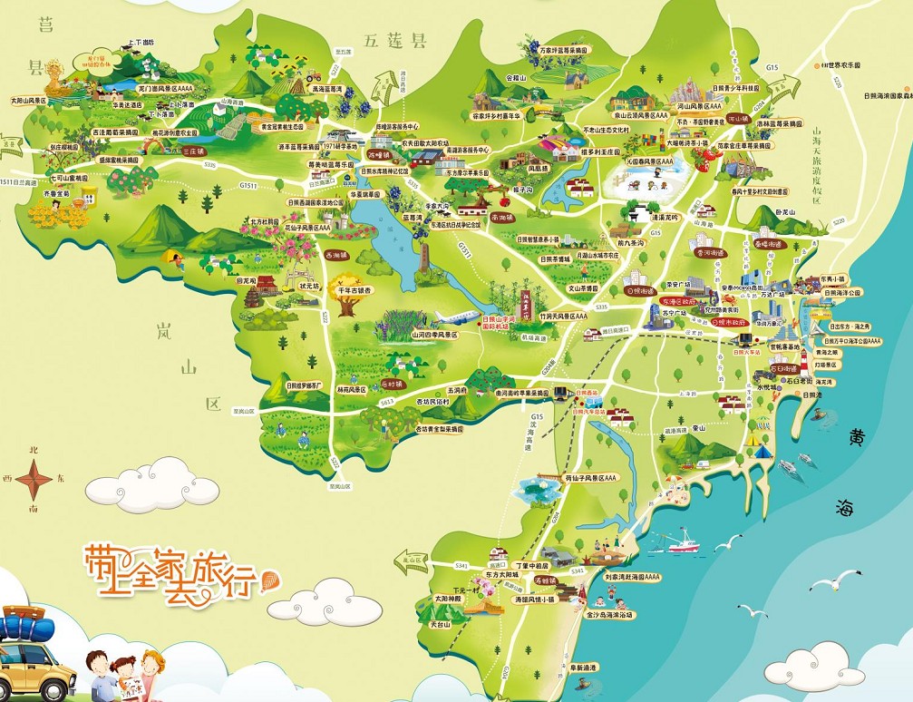 花山景区使用手绘地图给景区能带来什么好处？